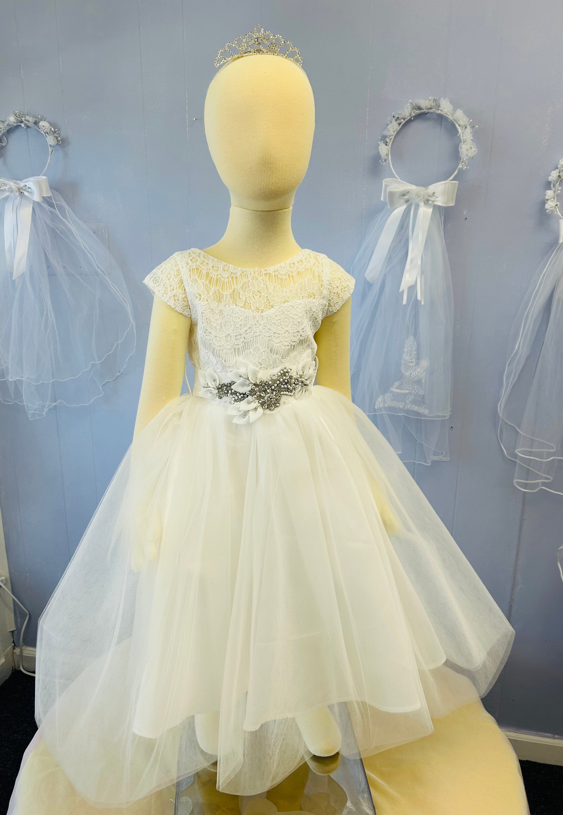 Communion dress with ankle length