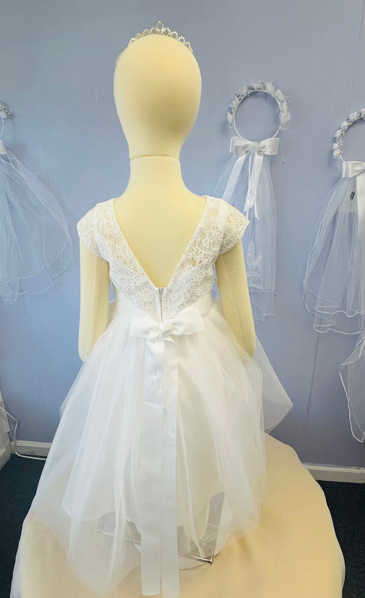 Communion dress with ankle length